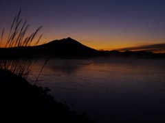 筑波山の夜明け