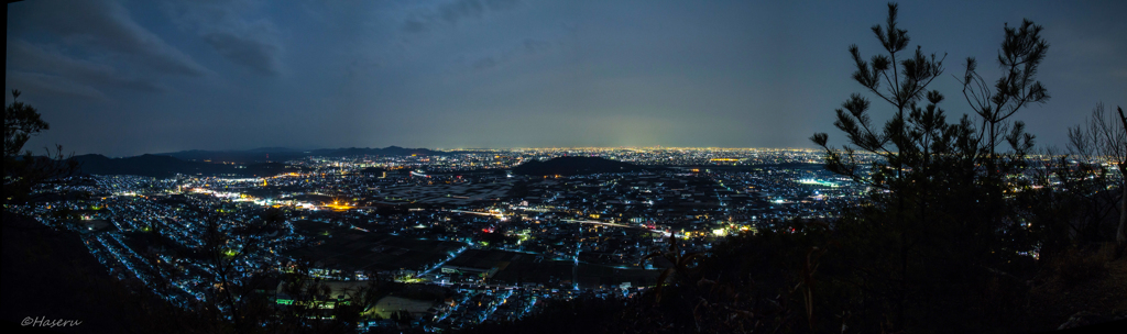 愛宕山　山頂夜景パノラマ