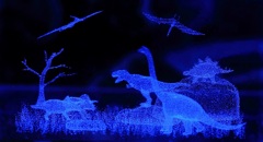 光る恐竜たち
