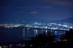 諏訪湖夜景