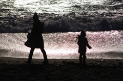 葉山海岸でｼﾙｴｯﾄ