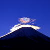 ダイヤモンド富士前の彩雲