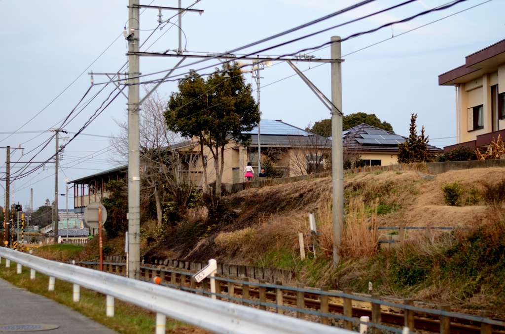 ピンクのスカート