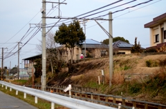 ピンクのスカート