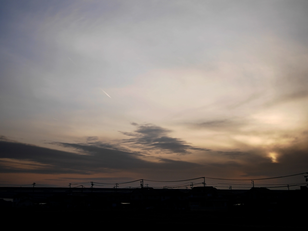 淡い夕暮れ