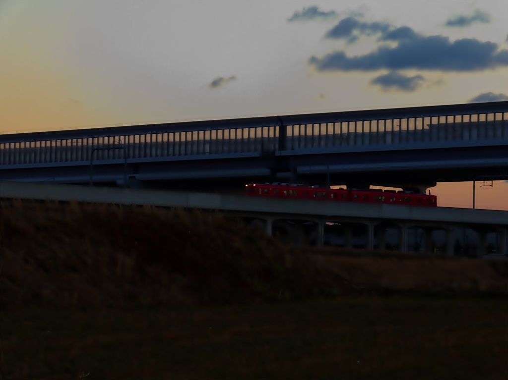 夕暮れ電車