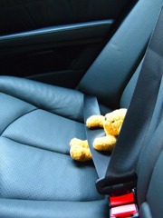 後部座席もシートベルトをしましょう。