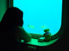 母とクーペの後ろ姿