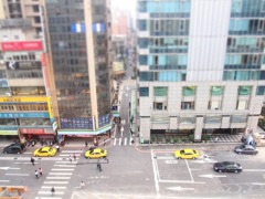 ホテルの部屋からの眺め