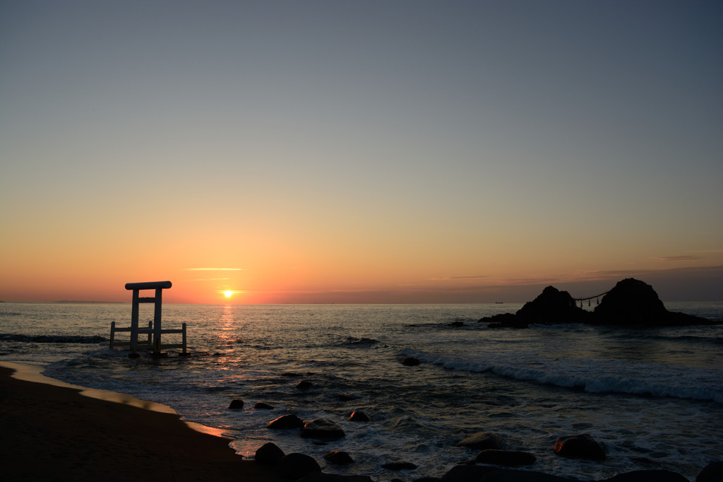 二見ヶ浦の日没