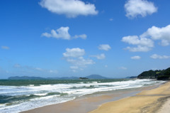 秋の海岸