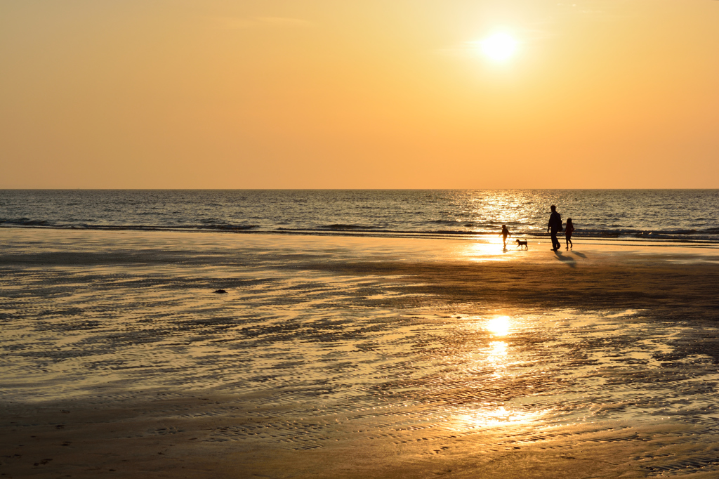 土曜日の夕日