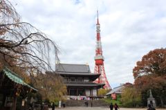 増上寺と東京タワー