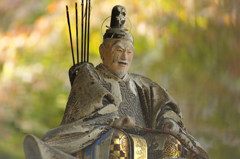 鍬山神社 神殿の木像