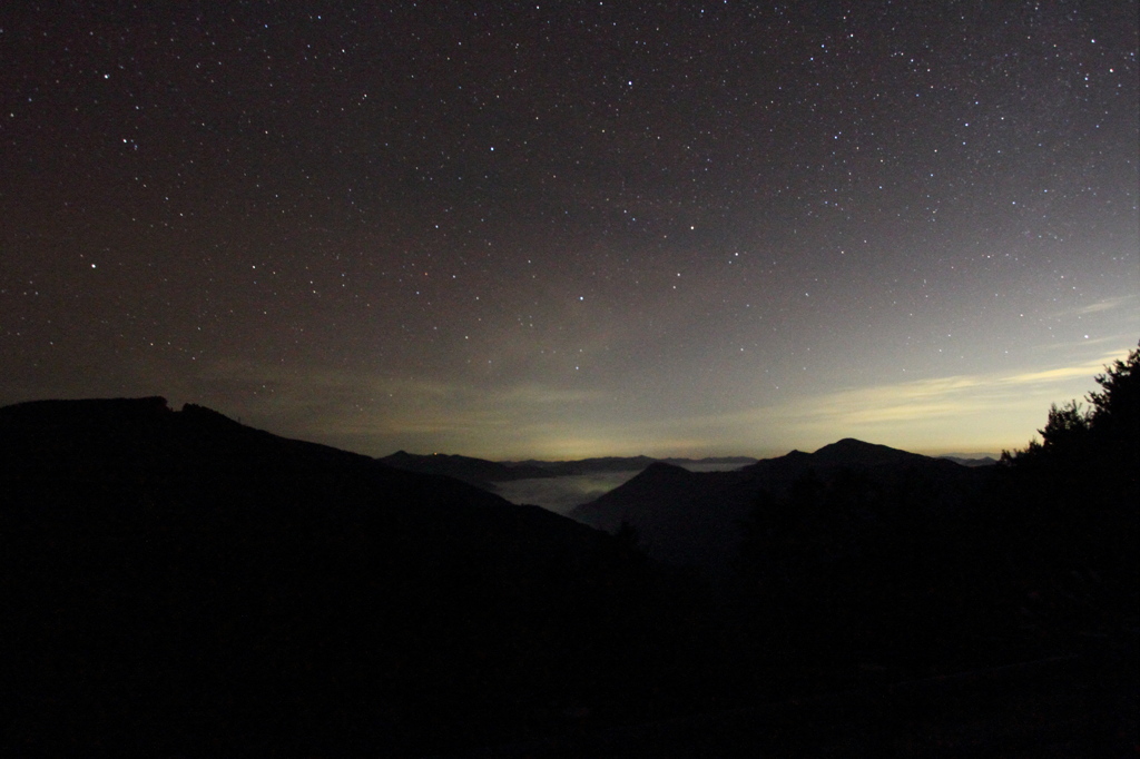 奈良県大塔村　高野辻ヘリポートから夜天の空8
