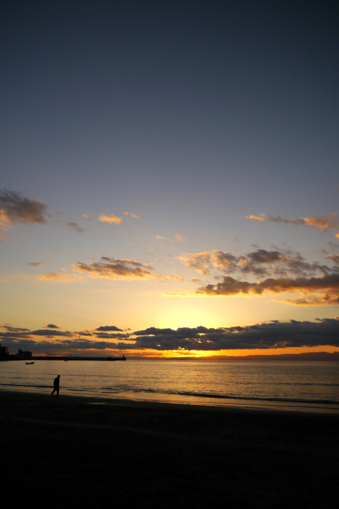 逗子海岸にて