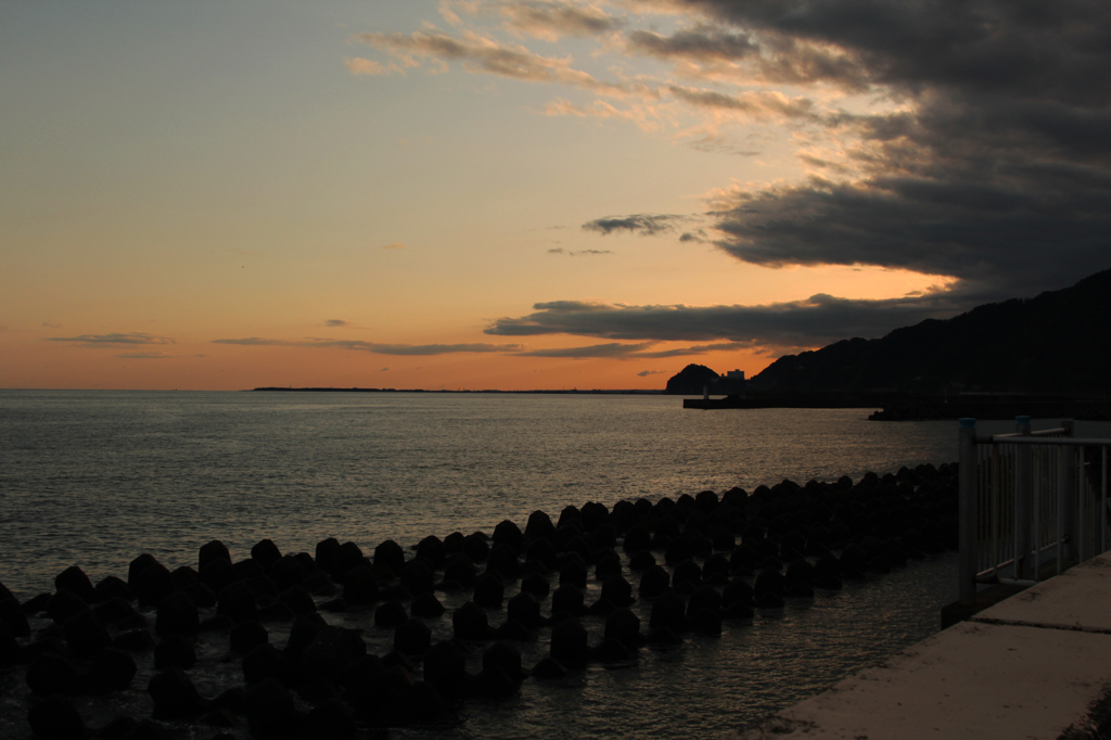 広野海岸公園　夕焼け