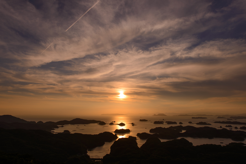 展海峰からの夕焼け