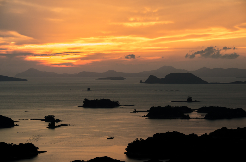 展海峰からの夕焼け