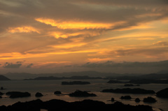 展海峰からの夕焼け