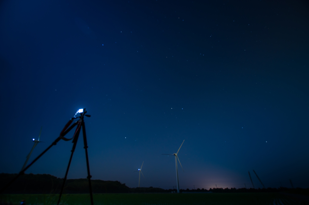 カメラと夜空