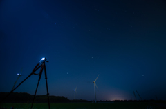 カメラと夜空