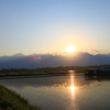 水田の鏡