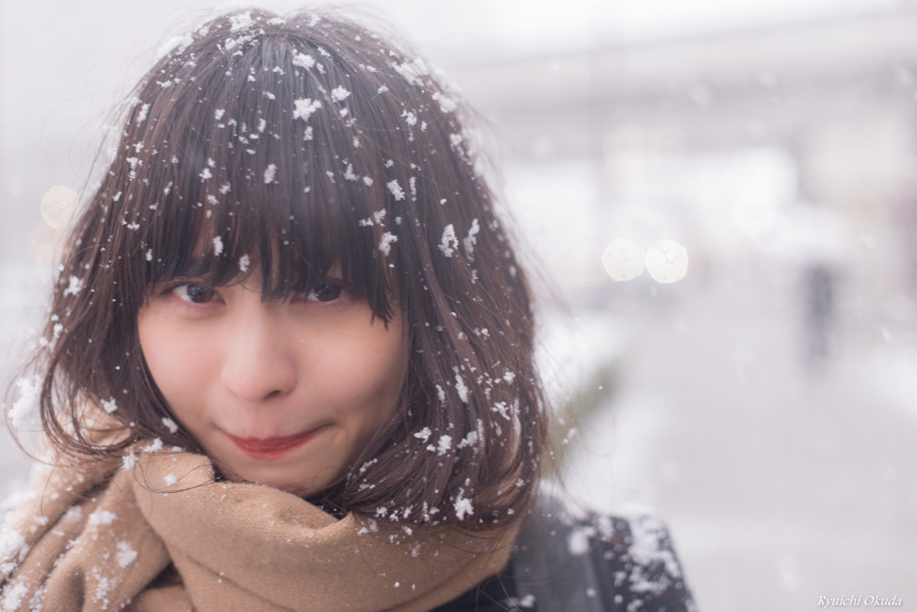 雪の日。ぼくたちは傘もささずに雪を満喫した。