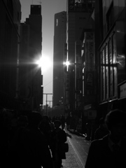 晩冬の夕刻 西新宿