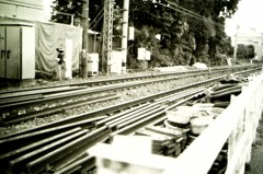 布田 撤去を待つレール