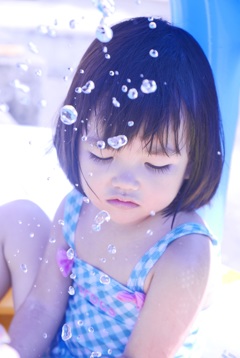 水遊び♪