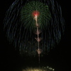 漆黒に咲いた深緑の華 ~ちくせい花火大会
