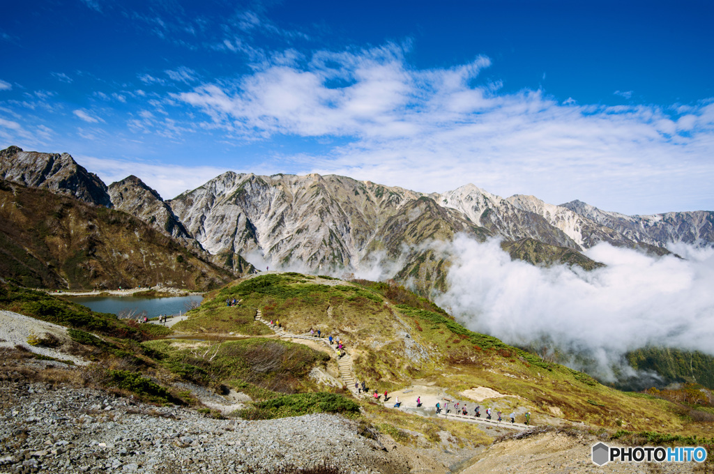 八方池 後方白馬連峰