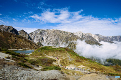 八方池 後方白馬連峰