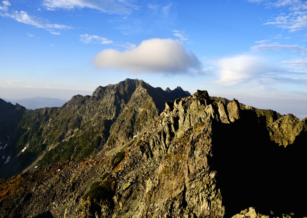 北穂山頂より奥穂高