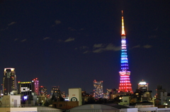 クリスマスのレインボー東京タワー