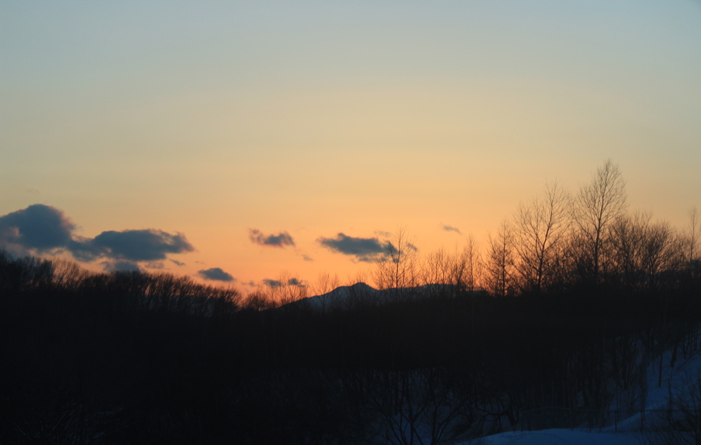 冬の夕景