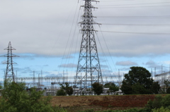 電線のある風景
