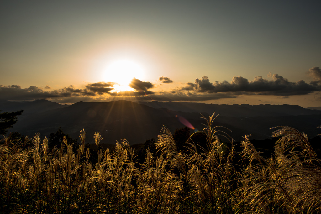 蘇武山麓の夕日