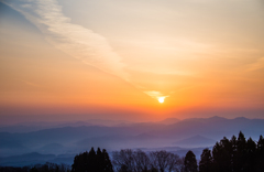 大岡山山頂にて