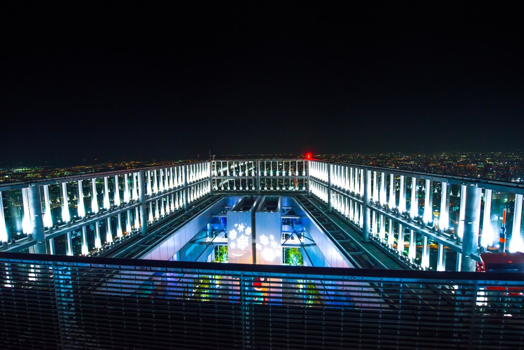 阿倍野ハルカス　ヘリポートにて