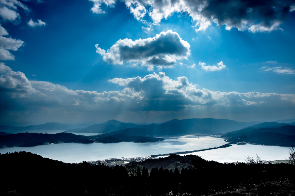 高台から望む日本三景 