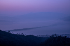 霧にむせぶ橋立