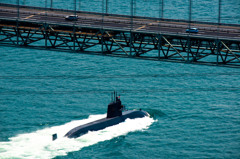 関門峡と潜水艦