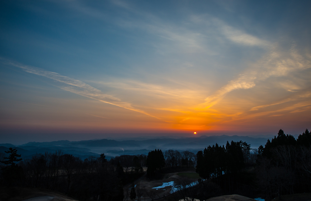 大岡山山頂にて
