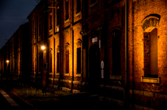 ライトアップ　赤レンガ倉庫