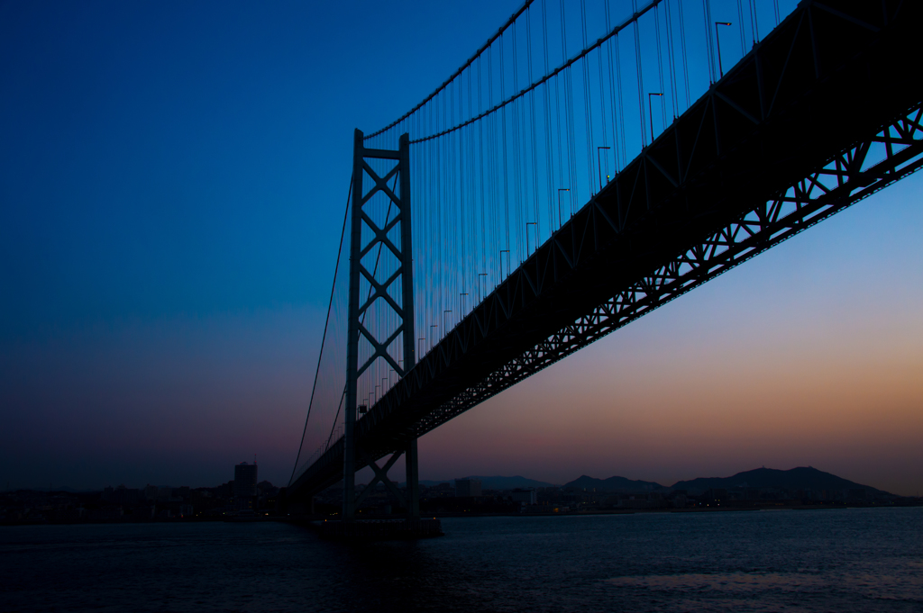 フェリーからの明石大橋