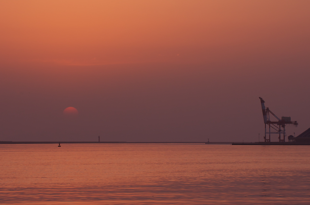 日本海の夕陽