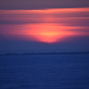 ボルガ川に沈む夕日