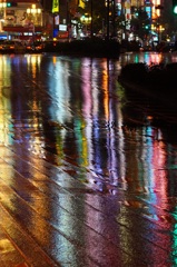 雨の街